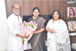 Rajinikanth and V K Sasikala