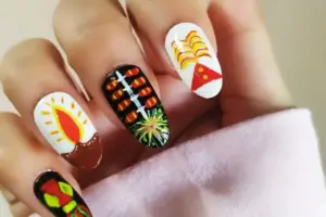 Deepavali Nail Art 2024