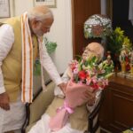 PM Modi meets BJP leader LK Advani on his 97th birthday