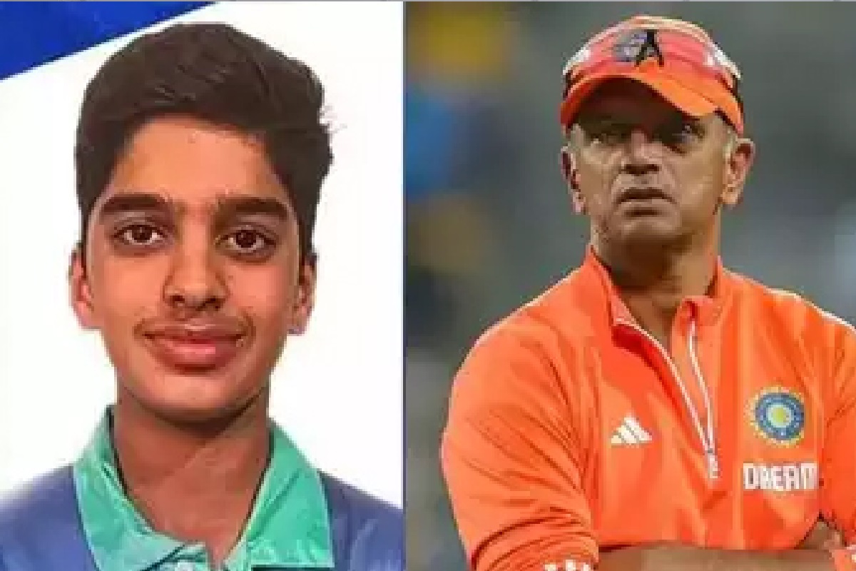 Rahul Dravid's younger son Anvay dravid smashes maiden century for Karnataka at Vijay Merchant Trophy