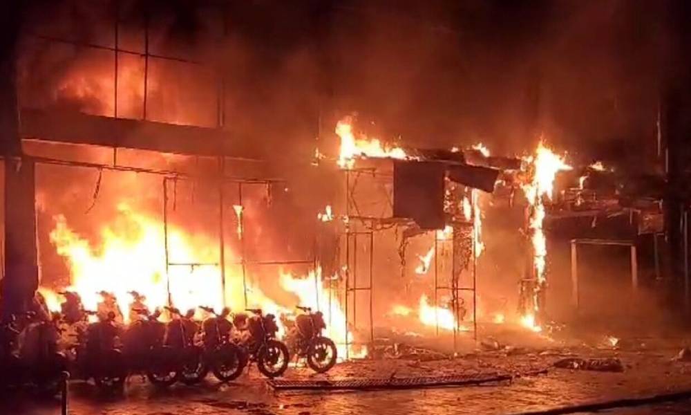 bike showroom fire tragedy